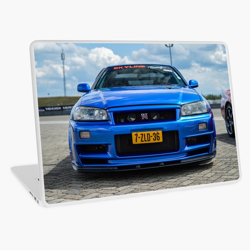 Nissan Gtr R34 Skyline V Spec 2 Laptop Skin By Dutchstylez Redbubble