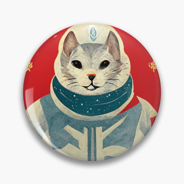 Item preview, Cat / Ferret Cosmonaut in Soviet Propaganda Style designed and sold by laika-et-al.