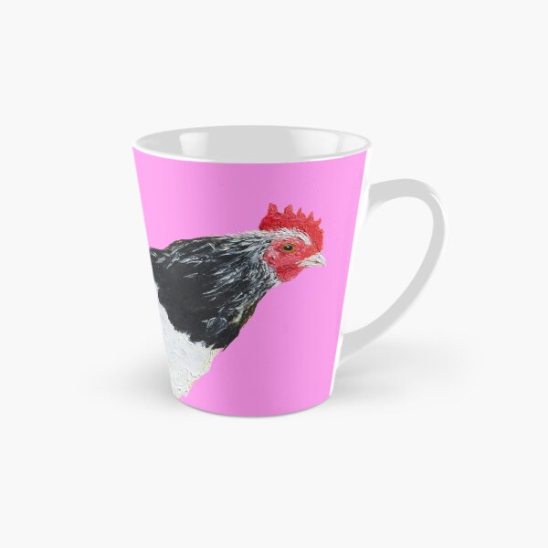 Item preview, Hen painting on pink background designed and sold by MatsonArtDesign.