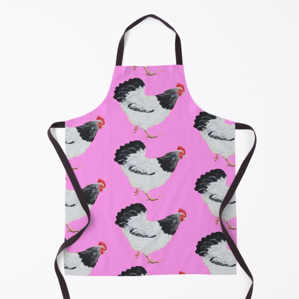 Item preview, Hen painting on pink background designed and sold by MatsonArtDesign.