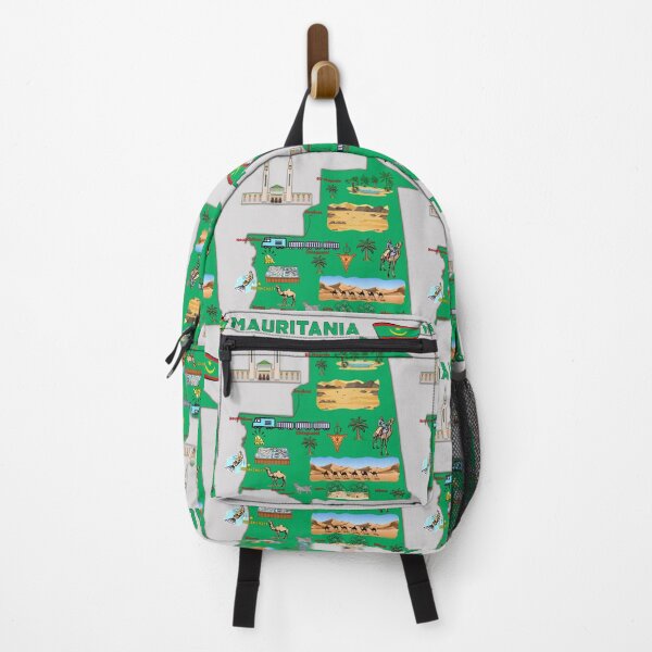 Item preview, tourist map of Mauritania, major cities, flag, symbols designed and sold by mashmosh.