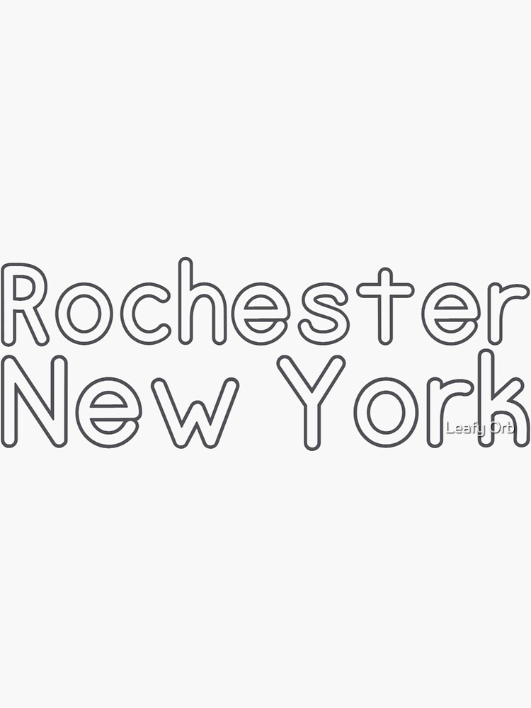 "Rochester, New York New York Cities 12" Sticker for Sale by