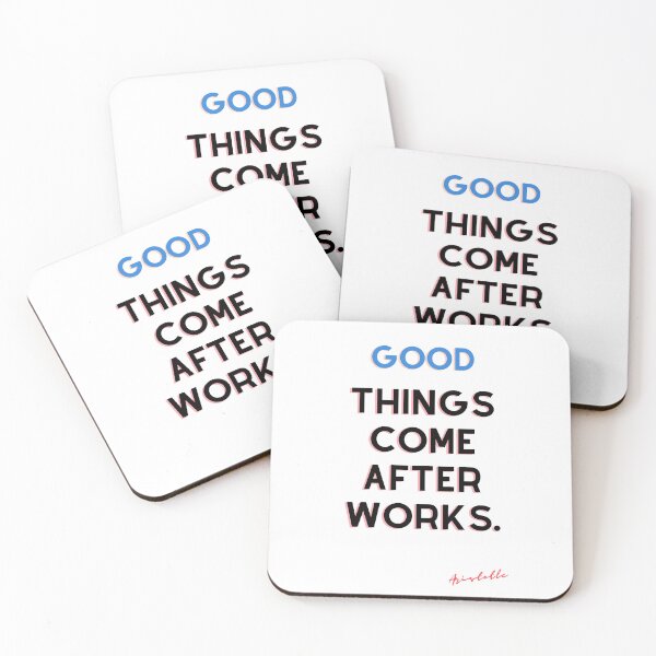 Item preview, Aristotle quote about work GOOD THINGS COME AFTER WORKS designed and sold by Calliope Cr ⭐⭐⭐⭐⭐.