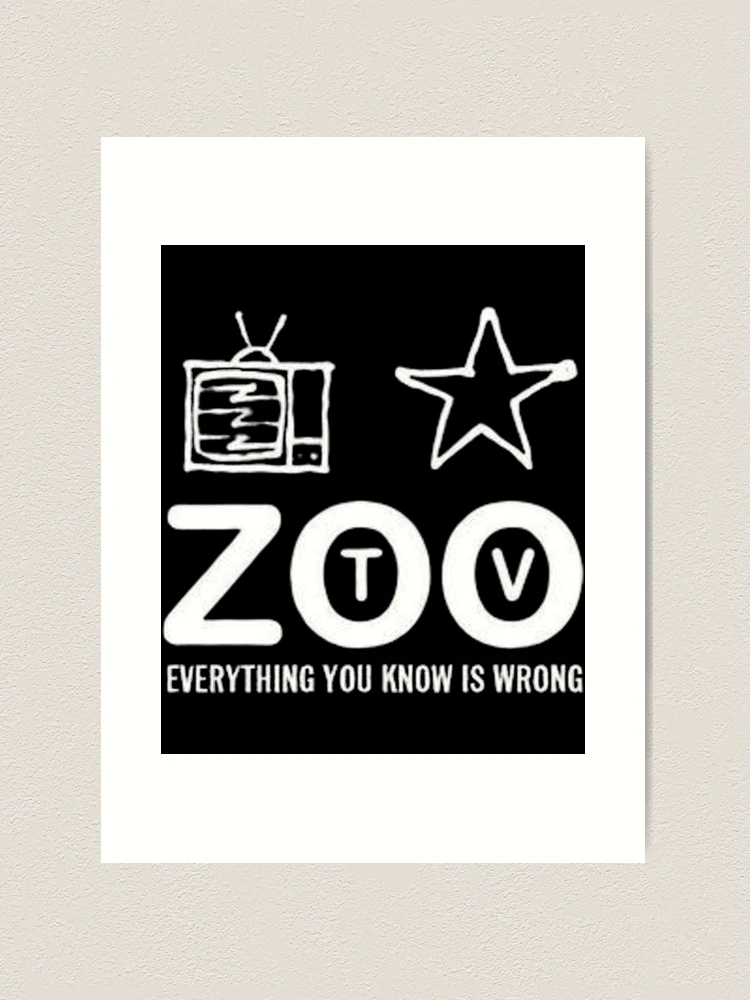 U2 signed Zoo TV tour poster (1992-1993)