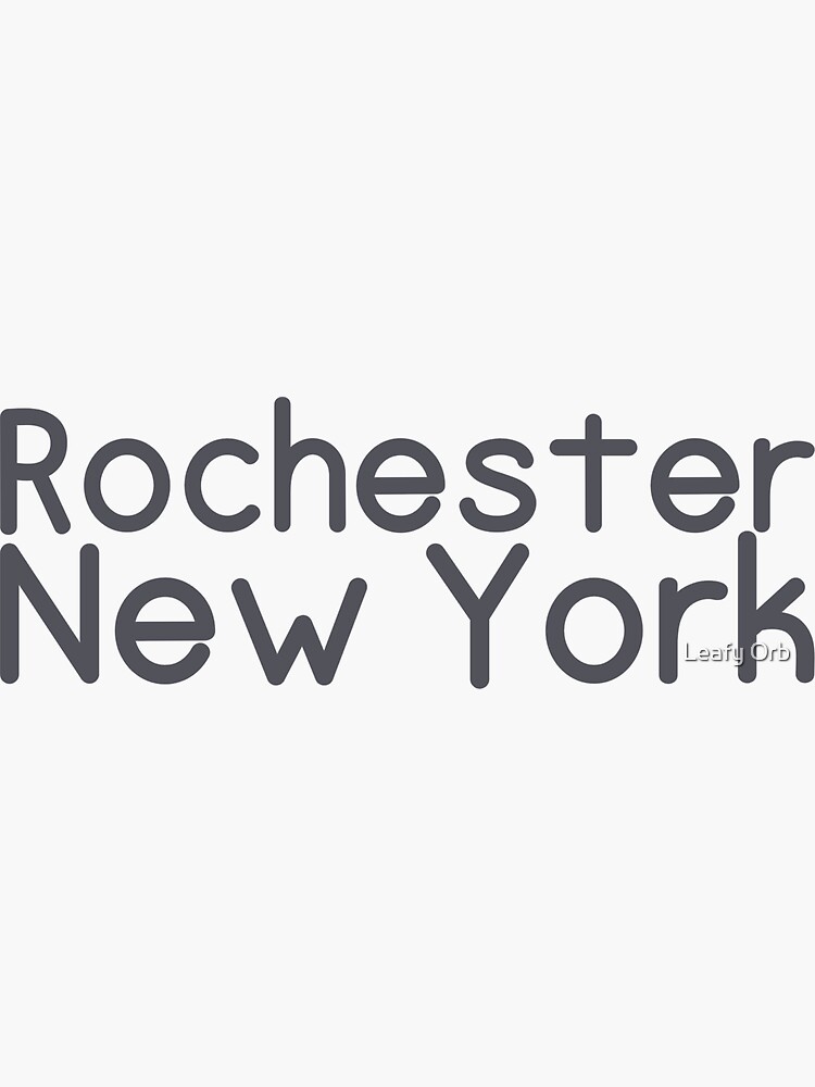 "Rochester, New York New York Cities 14" Sticker for Sale by