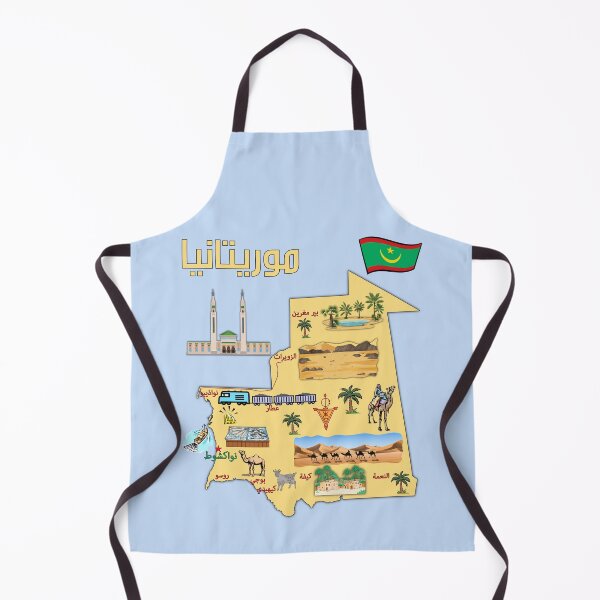 Item preview, Mauritania Map, خريطة موريتانيا مع اهم المدن واهم المعالم الاقتصادية والاجتماعية والسياحية designed and sold by mashmosh.