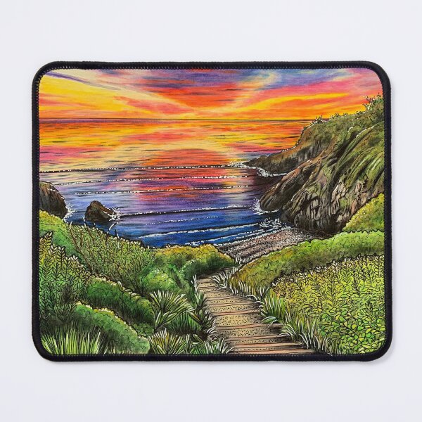 Item preview, Sunset at Brandy Cove (Gower Peninsula)  designed and sold by Karen Elaine Evans.