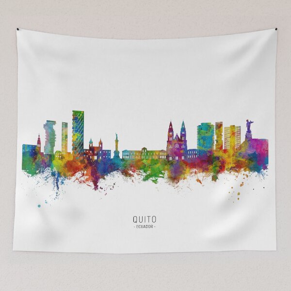 Item preview, Quito Ecuador Skyline designed and sold by ArtPrints.