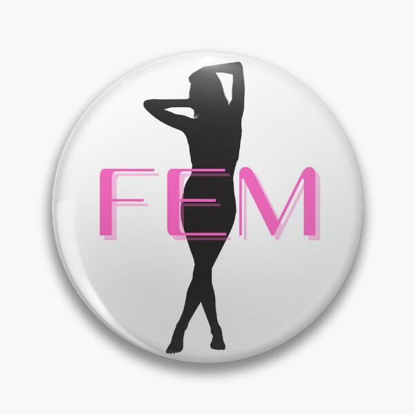 Item preview, Fem Silhouette Sissy girl pink and dark grey designed and sold by SISSY4SISSIES.