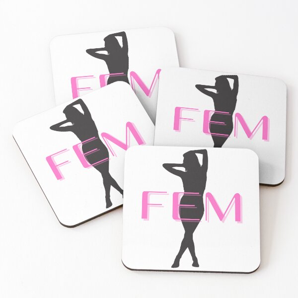 Item preview, Fem Silhouette Sissy girl pink and dark grey designed and sold by SISSY4SISSIES.