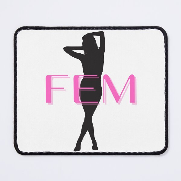 Item preview, Fem Silhouette Sissy girl pink and dark grey designed and sold by SISSY4SISSIES.