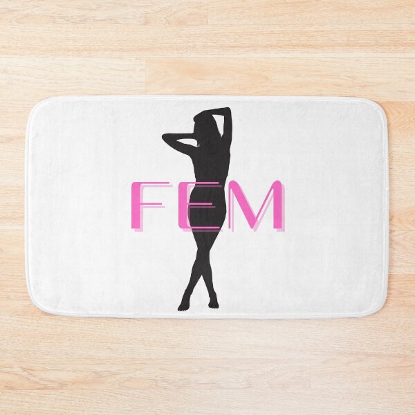 Item preview, Fem Silhouette Sissy girl pink and dark grey designed and sold by SISSY4SISSIES.