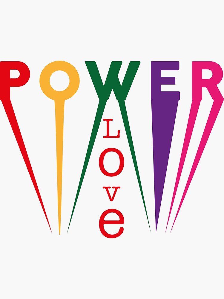 "POWER LOVE" Sticker for Sale by EDKdesign Redbubble