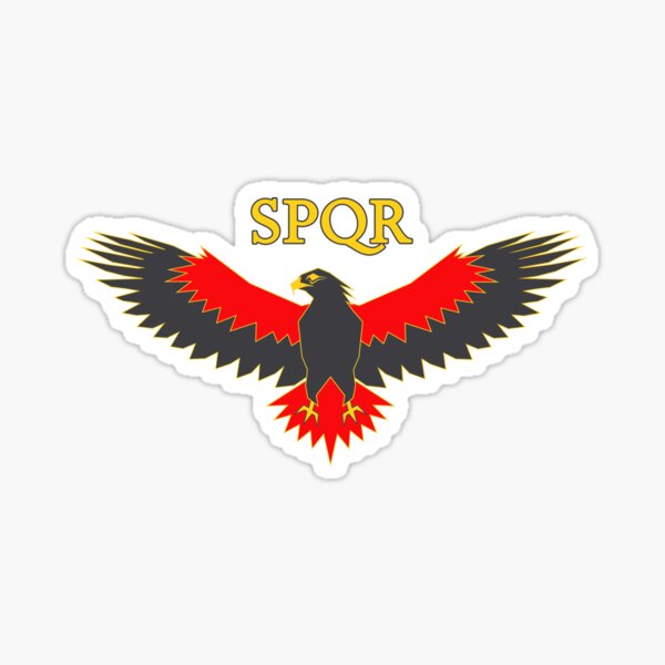 SPQR Stylized Roman Golden Eagle Sticker For Sale By Runesilver Redbubble