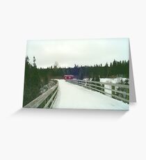 Warm-Up Cabin Greeting Card