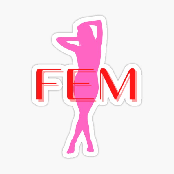 Item preview, Fem Silhouette Sissy girl pink and red designed and sold by SISSY4SISSIES.