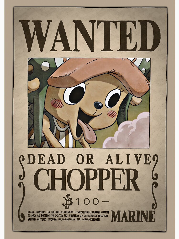 Chopper One Piece Wanted Poster Anime Top Wallpaper