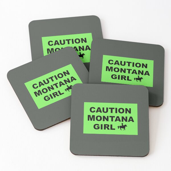 Item preview, CAUTION MONTANA GIRL sign designed and sold by lobodelnoir.