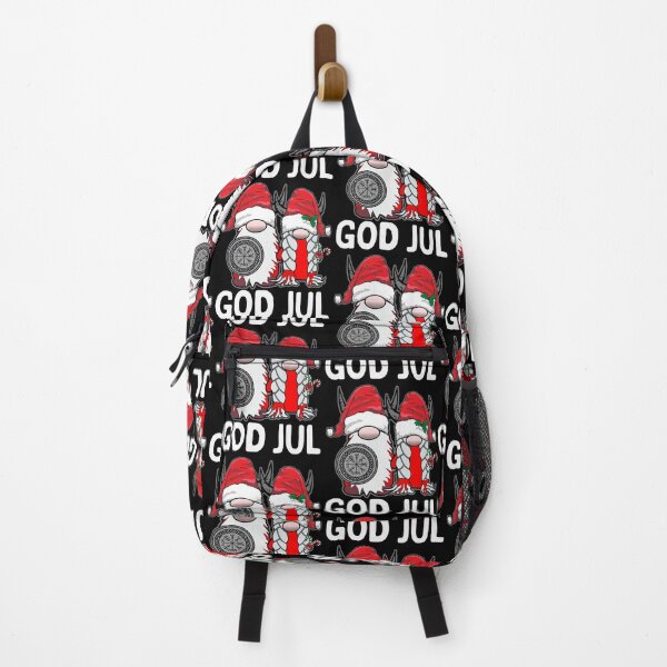Item preview, God Jul Merry Christmas Nordic Viking Gnomes designed and sold by funnytshirtemp.