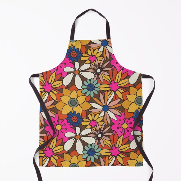 Item preview, 70s retro vintage flower power happy pattern designed and sold by PG Illustration.