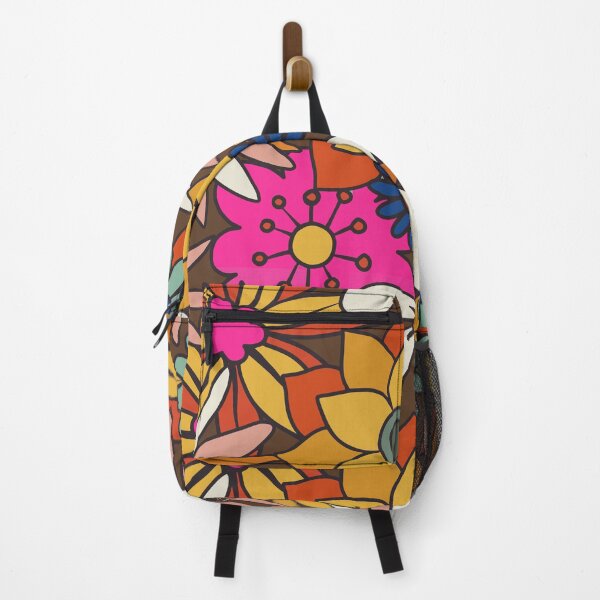 Item preview, 70s retro vintage flower power happy pattern designed and sold by PG Illustration.