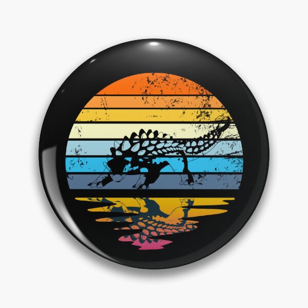 Artikelvorschau, Ankylosaurus Retro Sunset Dinosaur Ankylosaurus Gear entworfen und verkauft von DynamicDesign.