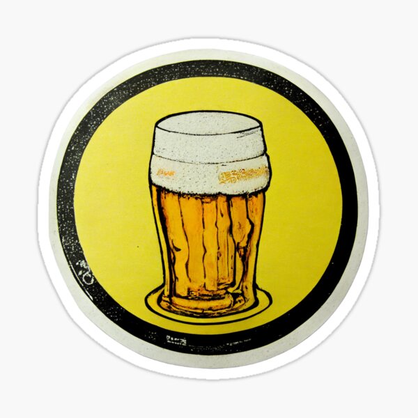 "Beer Glass " Sticker for Sale by lupeie Redbubble