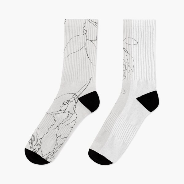 Item preview, Kingfisher and wisteria black and white designed and sold by PetitMartin.