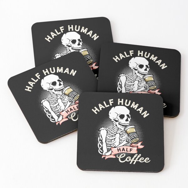 Item preview, Half Human Half Coffee Skeleton designed and sold by veronikadevi.
