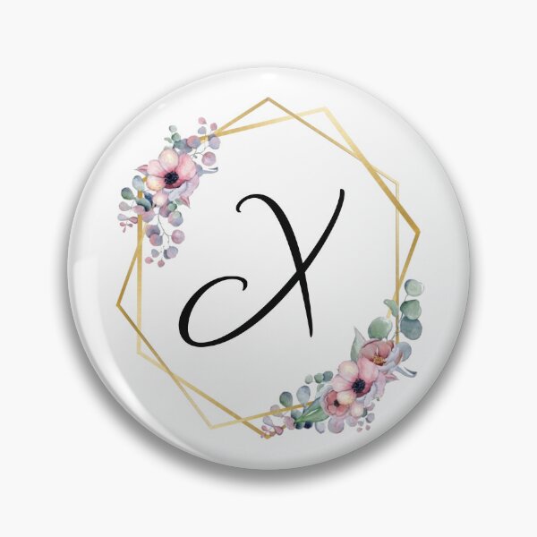 Item preview, Monogram Letter X | Lilac Flowers with Golden Edges designed and sold by JustSeasons.