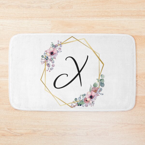 Item preview, Monogram Letter X | Lilac Flowers with Golden Edges designed and sold by JustSeasons.