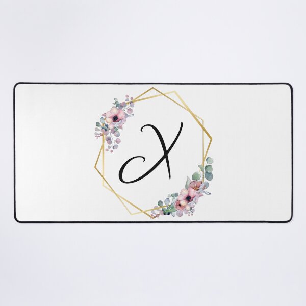 Item preview, Monogram Letter X | Lilac Flowers with Golden Edges designed and sold by JustSeasons.