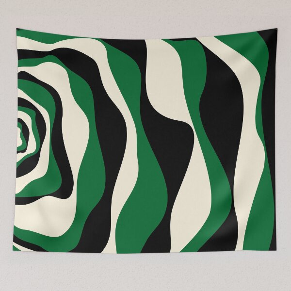Item preview, Ebb and Flow 4 - Green, Cream and Black  designed and sold by LAEC-Shop.