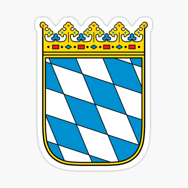 Coat of Arms of Bavaria, Germany Sticker
