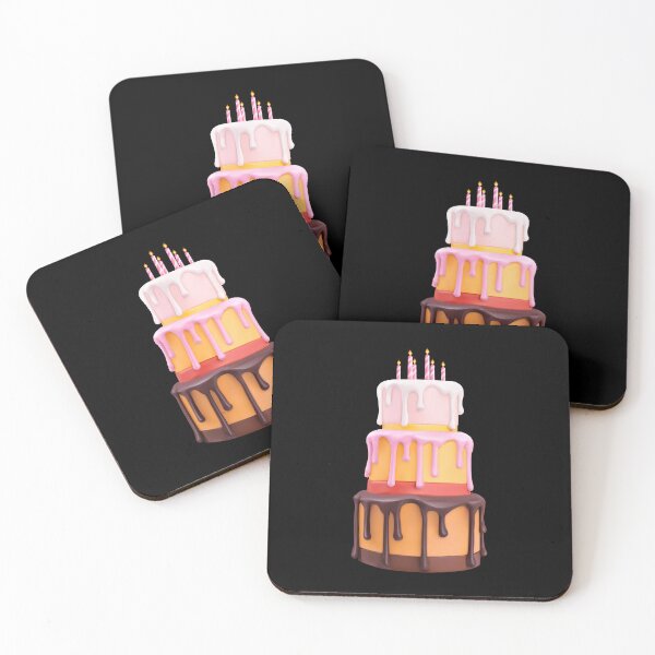 Item preview, Three Tiered Birthday Cake With Candles designed and sold by Alicia Chee.