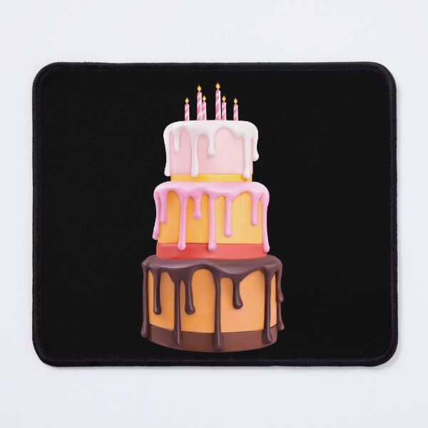 Item preview, Three Tiered Birthday Cake With Candles designed and sold by Alicia Chee.