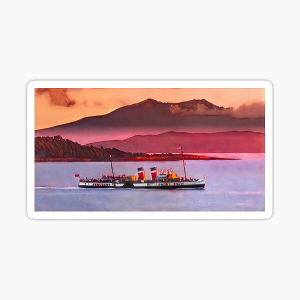 "PS Waverley Sailing Up The Clyde" Sticker for Sale by davidelder
