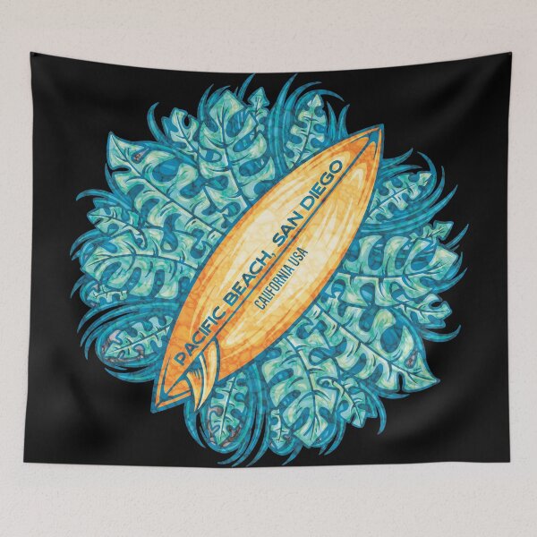 Item preview, Pacific Beach San Diego Tropical Surboard designed and sold by LanikaiBeach.