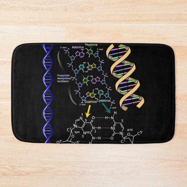 Item preview, DNA Double Helix Chemical Formula Molecules Science Art (Dark Background) designed and sold by Brasilia.