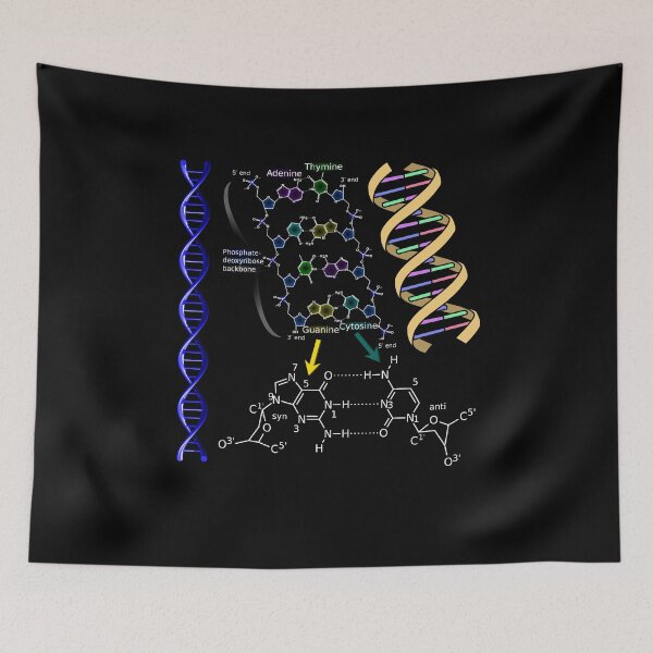 Item preview, DNA Double Helix Chemical Formula Molecules Science Art (Dark Background) designed and sold by Brasilia.