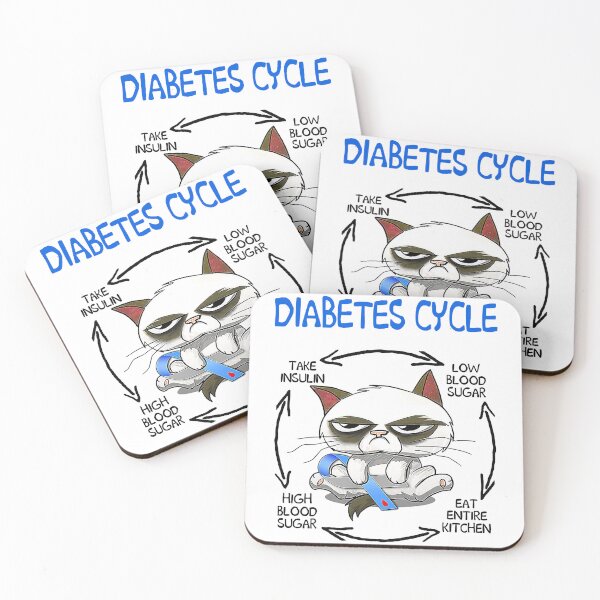 Item preview, Blue Ribbon Cat Diabetes Cycle Diabetes Awareness designed and sold by DerryReinhard.