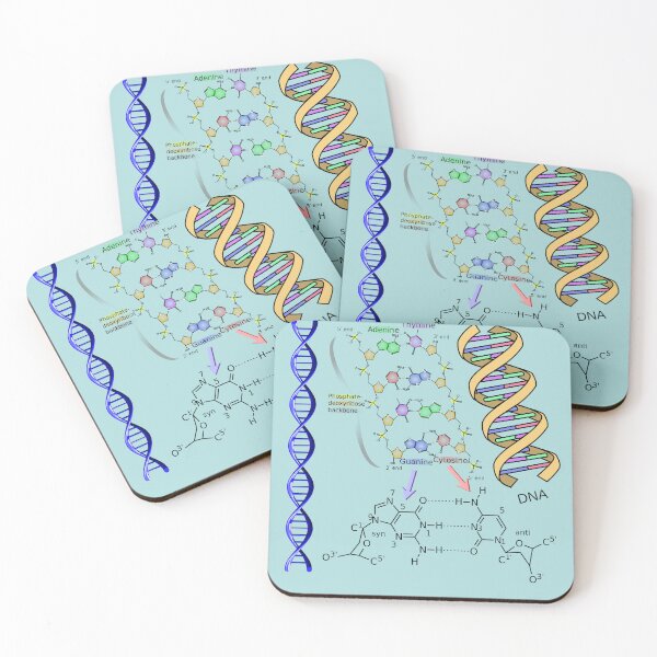 Item preview, DNA Double Helix Chemical Formula Molecules Science Art (Light Background) designed and sold by Brasilia.