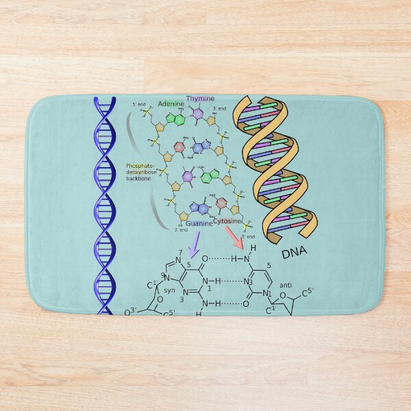 Item preview, DNA Double Helix Chemical Formula Molecules Science Art (Light Background) designed and sold by Brasilia.
