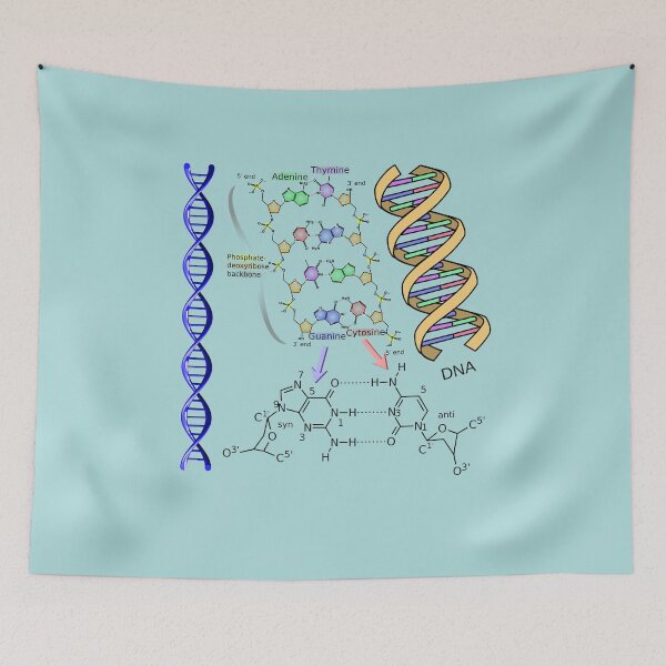 Item preview, DNA Double Helix Chemical Formula Molecules Science Art (Light Background) designed and sold by Brasilia.