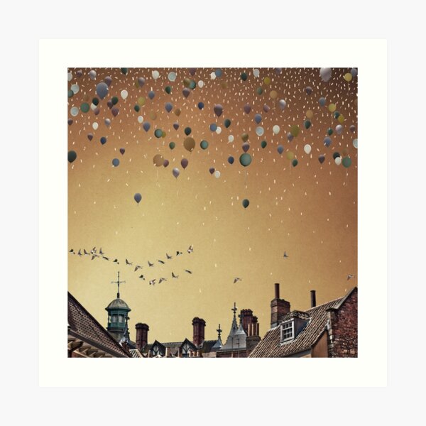 Innumerable Wandering Balloons Art Print