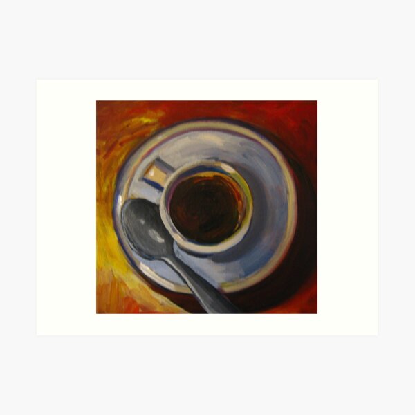 Coffee with warm background Art Print