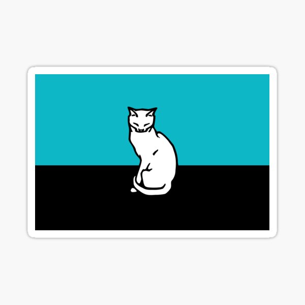 Reproduction of Sitting Cat by Julie de Graag Sticker