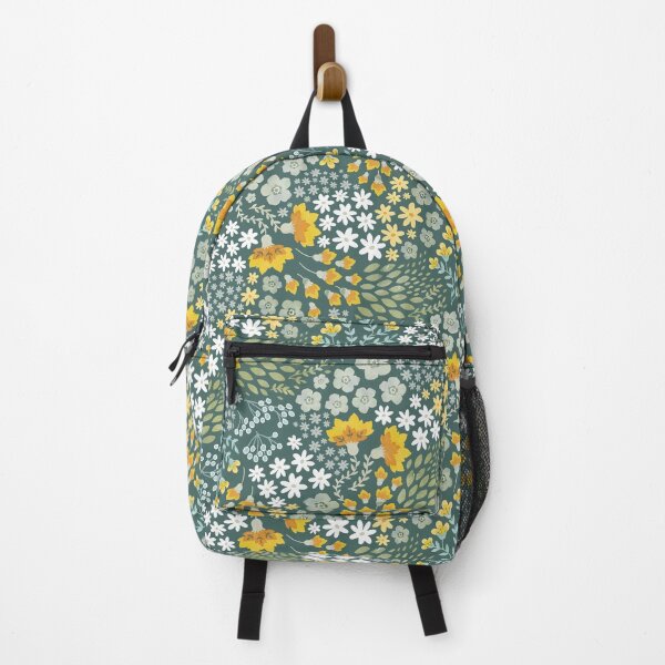 Item preview, Floral swirl in green and yellow designed and sold by adenaJ.