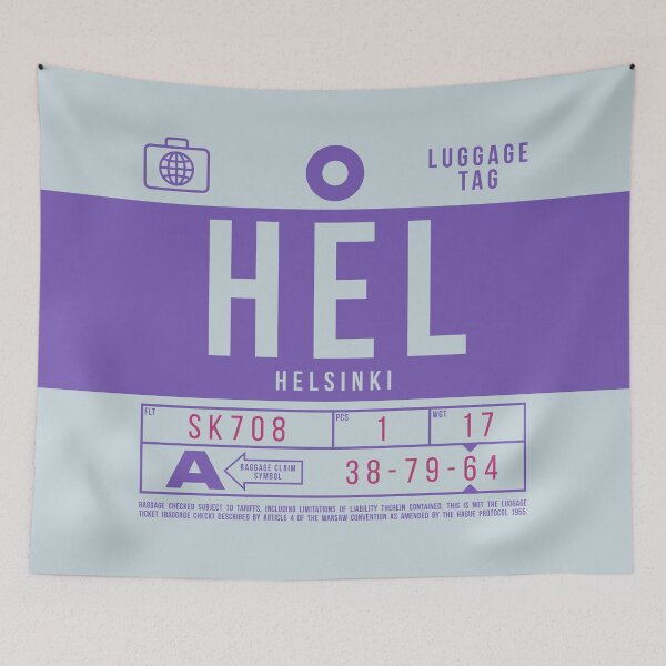 Item preview, Luggage Tag B - HEL Helsinki Finland designed and sold by VoodooCircus.