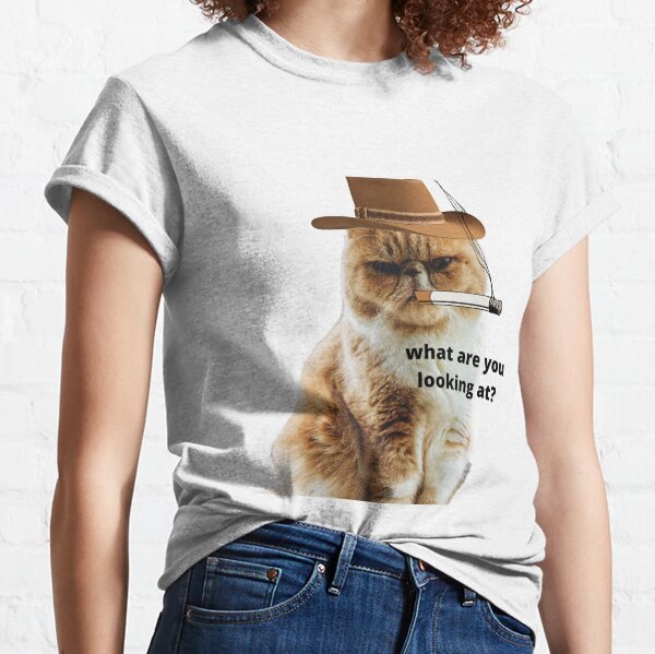 cat smoking cigarette shirt